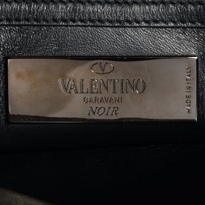 Valentino Garavani Vitello Rockstud Flip-Lock Shoulder Bag Black 6 of 9