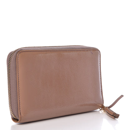Gucci Patent Medium Soho Zip Around Wallet Dark Cipria 3 of 11