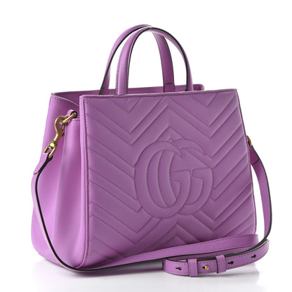 Gucci Calfskin Matelasse Small GG Marmont Tote Candy Mousse 5 of 20