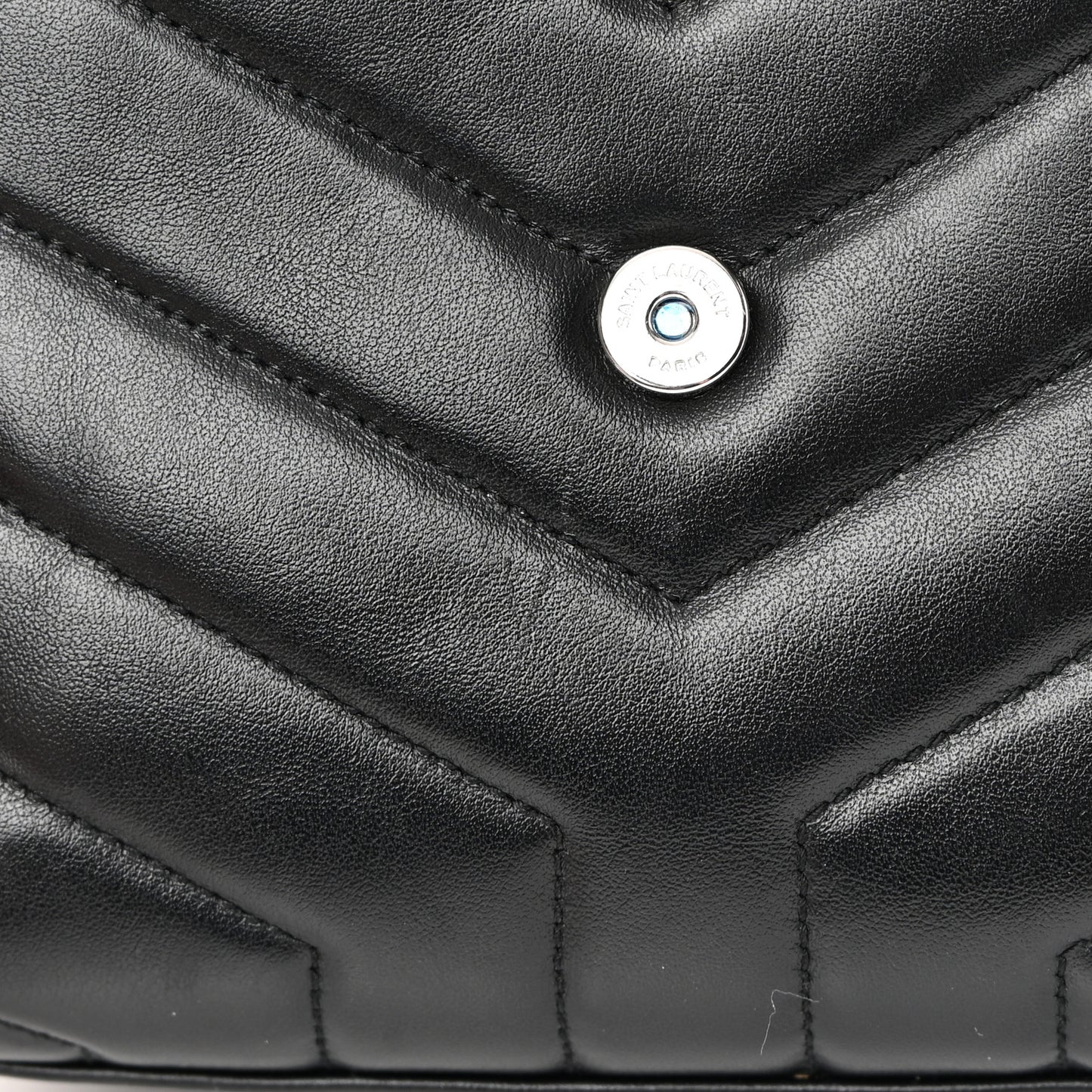 Calfskin Y Quilted Monogram Toy Loulou Crossbody Bag Black