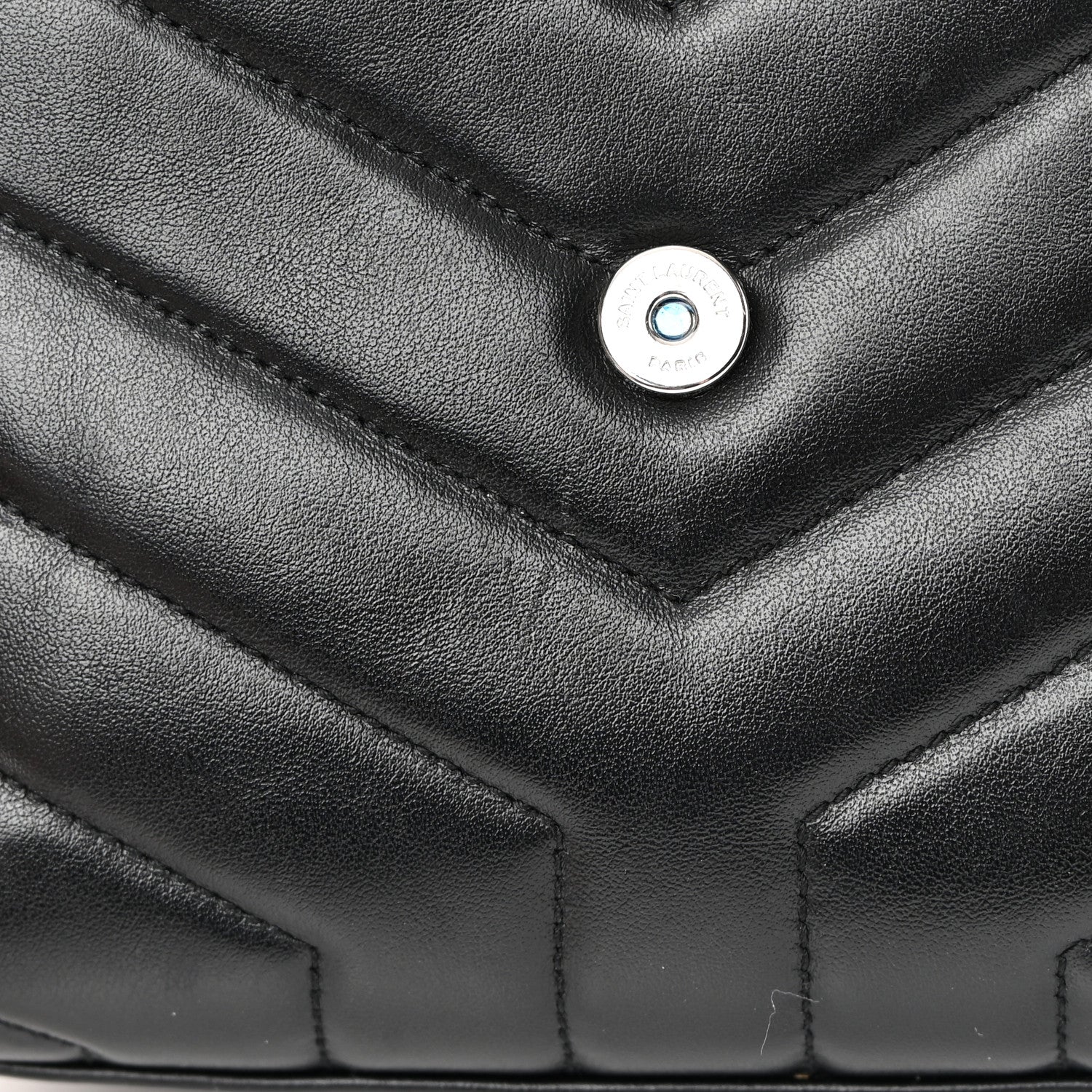 Saint Laurent Calfskin Y Quilted Monogram Toy Loulou Crossbody Bag Black 12 of 16