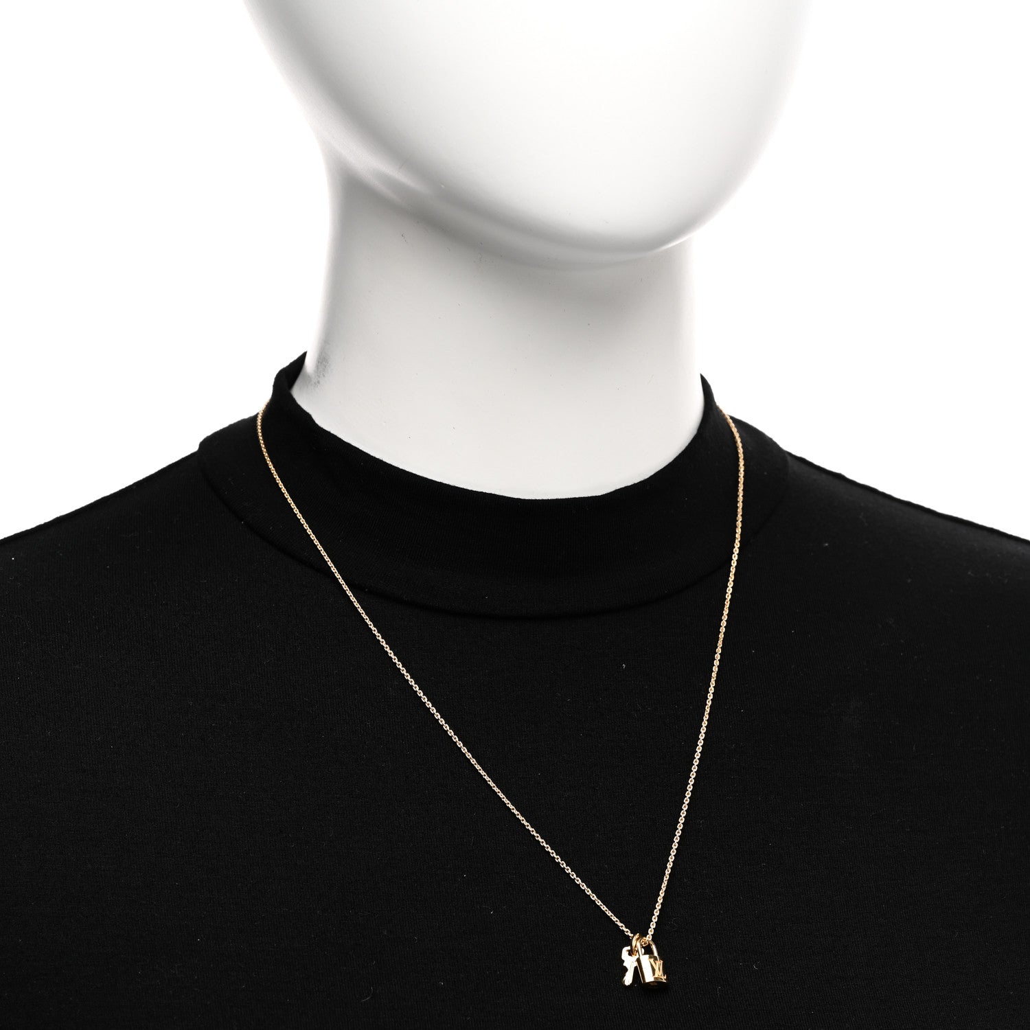 Louis Vuitton 18K Yellow Gold Lockit Key Pendant Necklace 2 of 5