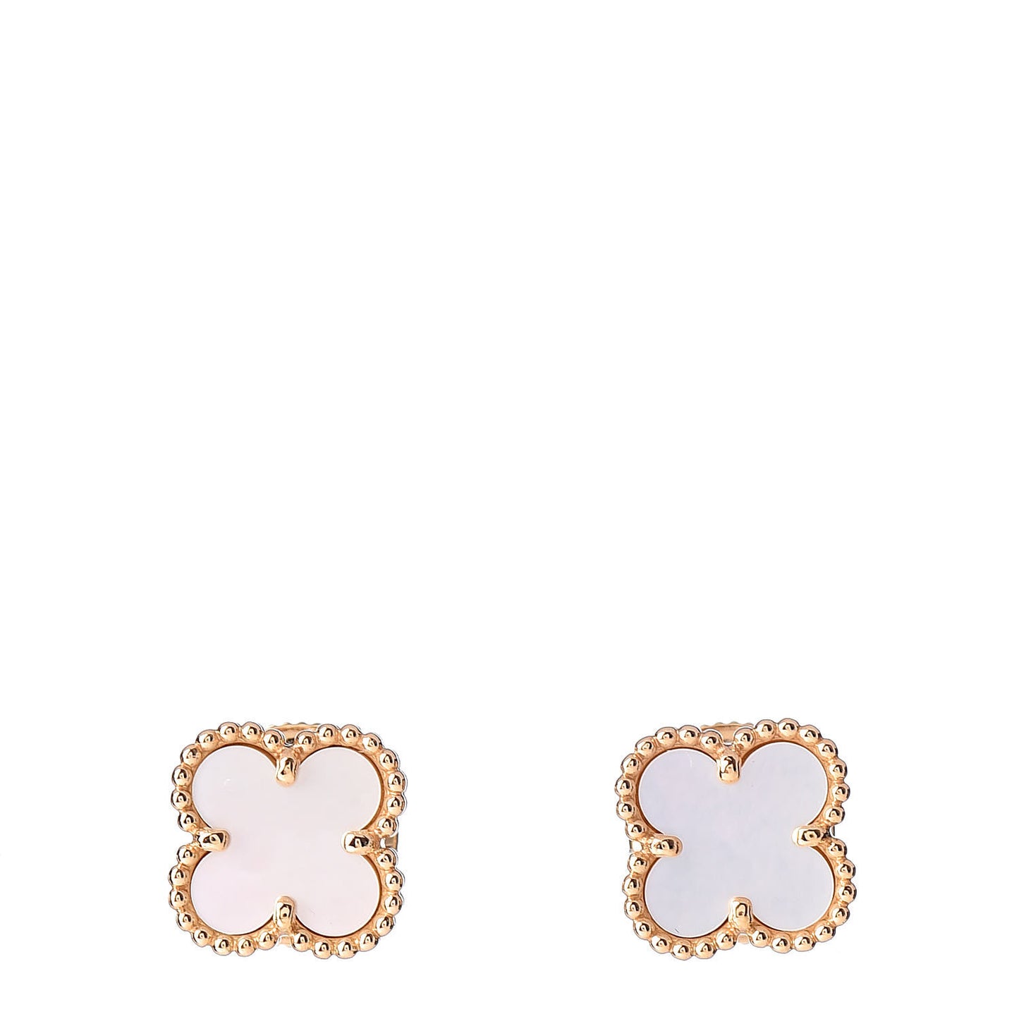 18K Yellow Gold Mother of Pearl Sweet Alhambra Earrings