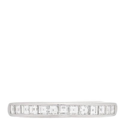 Tiffany Platinum Diamond .39ctw Princess Cut Half Circle Eternity Band Ring 45 3.25 1 of 4