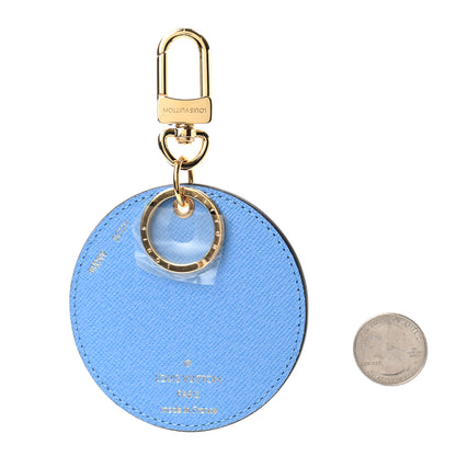Louis Vuitton Monogram 2021 Christmas Animation China Wall Bag Charm Key Ring Myosotis Blue 2 of 5