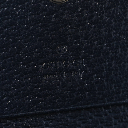 Gucci GG Supreme Monogram Textured Dollar Calfskin Web Ophidia Card Case Beige Blue 6 of 6