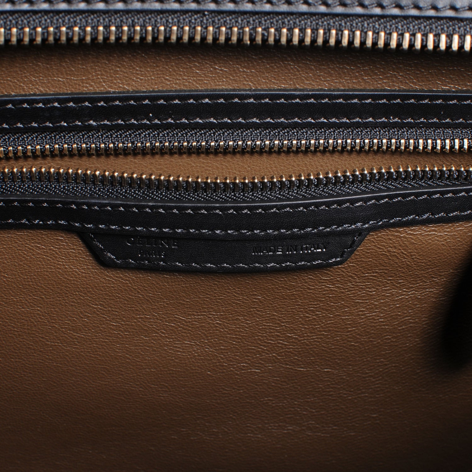 Celine Smooth Calfskin Suede Mini Tri-Color Luggage Black 8 of 10