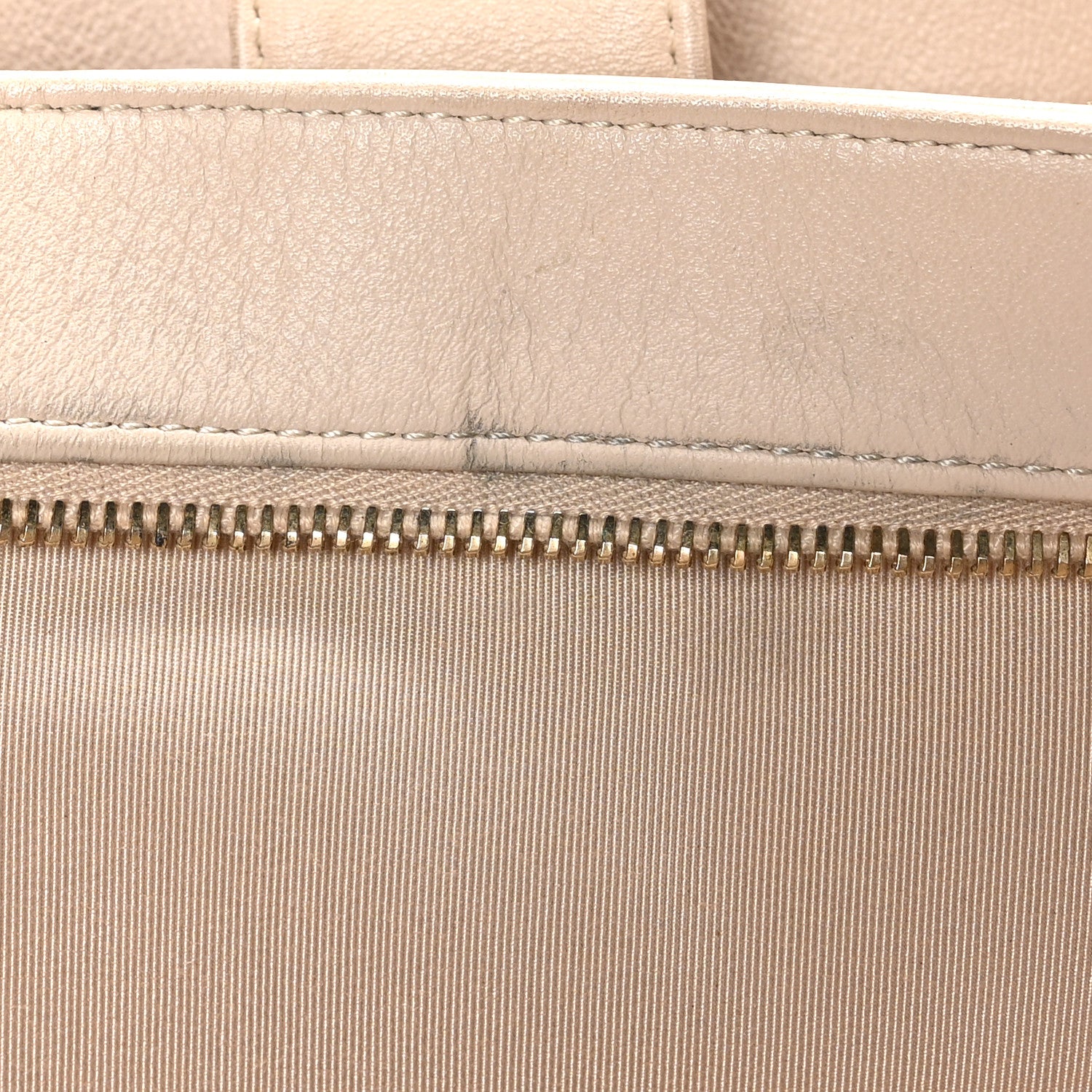 Chanel Calfskin Elaphe Stitched Large Chevron Chic Shopping Bag Beige 17 of 21