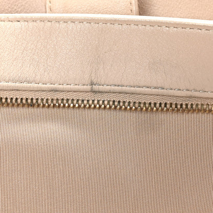 Chanel Calfskin Elaphe Stitched Large Chevron Chic Shopping Bag Beige 17 of 21