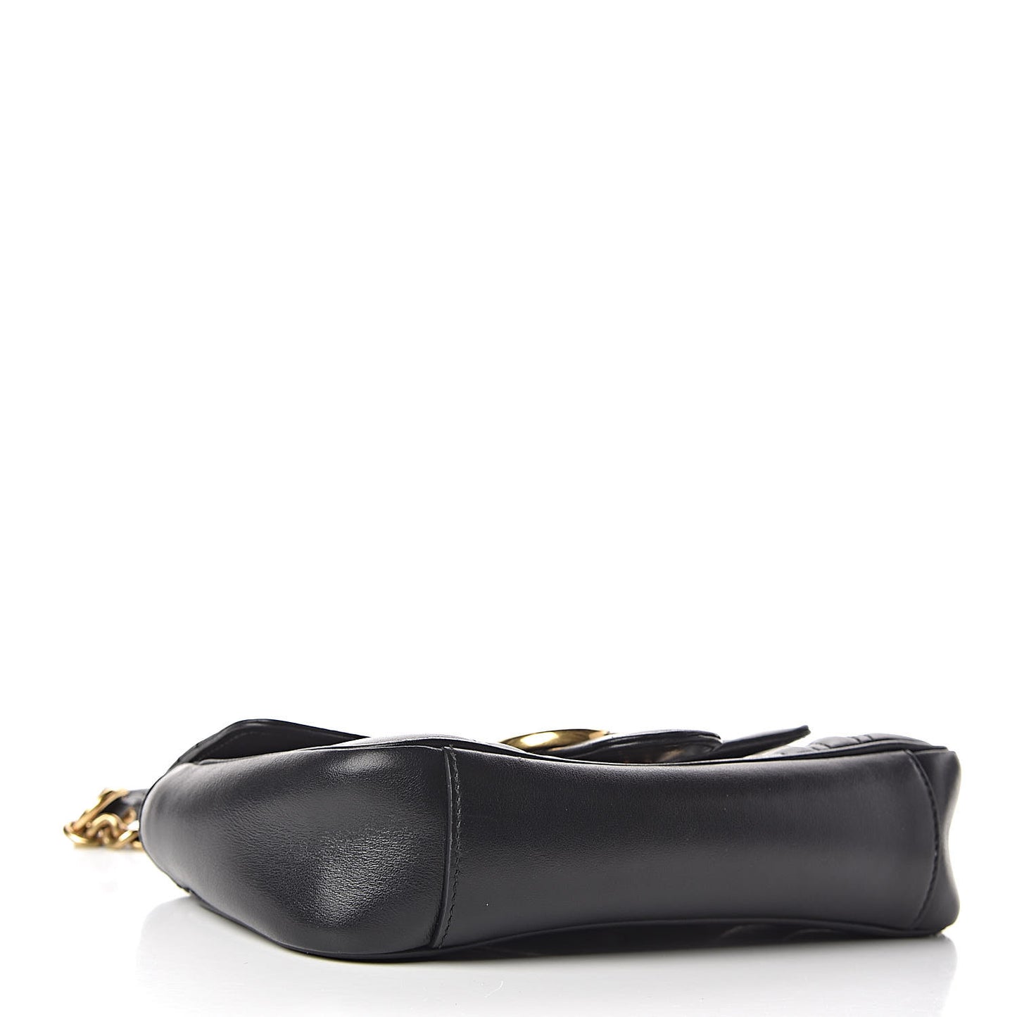 Calfskin Matelasse Mini GG Marmont Shoulder Bag Black