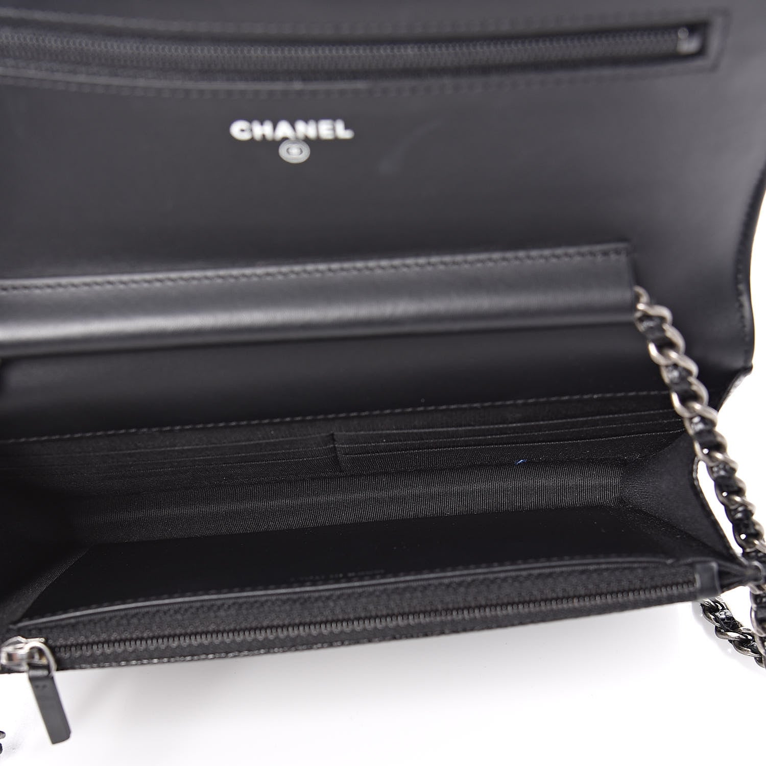 Chanel Caviar Quilted Boy Wallet On Chain WOC Black 5 of 13