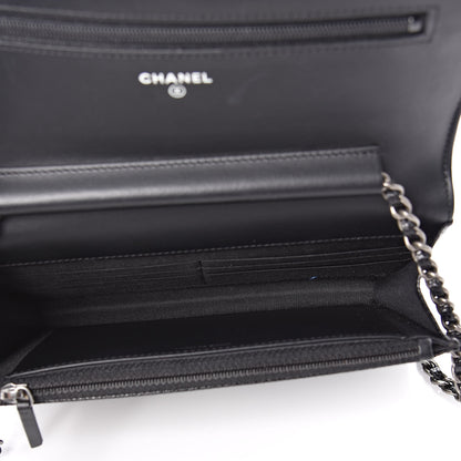 Chanel Caviar Quilted Boy Wallet On Chain WOC Black 5 of 13