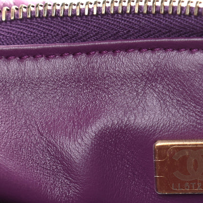 Chanel Shearling Lambskin Quilted Small Vanity Case Purple 7 of 10