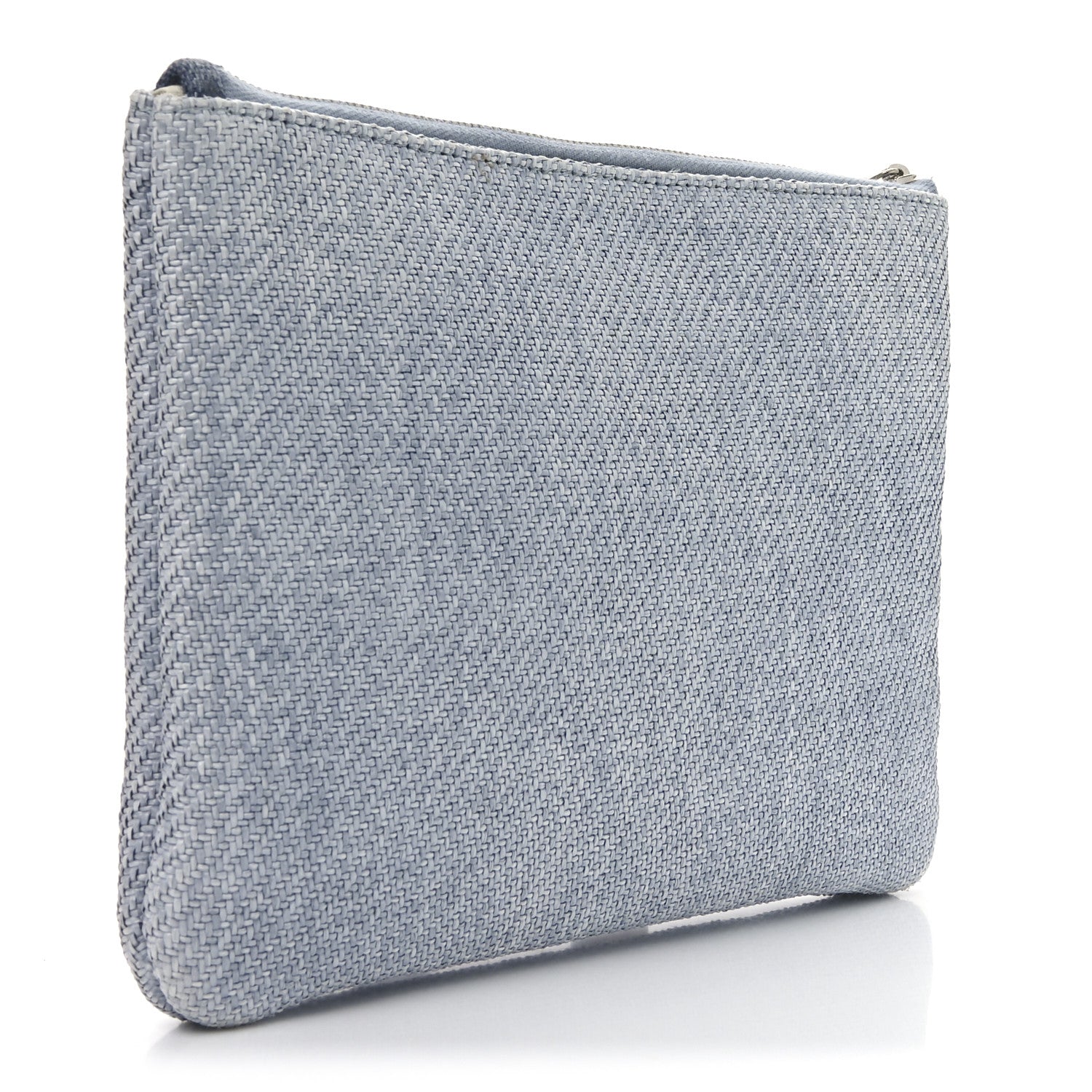 Chanel Canvas Medium Deauville Pouch Blue 3 of 7