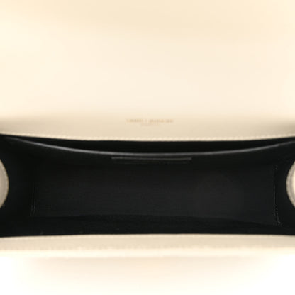 Saint Laurent Grain De Poudre Textured Mixed Matelasse Medium Triquilt Monogram Satchel White 5 of 11