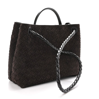 Bottega Veneta Suede Intrecciato Medium Andiamo Shoulder Bag Fondant 3 of 9