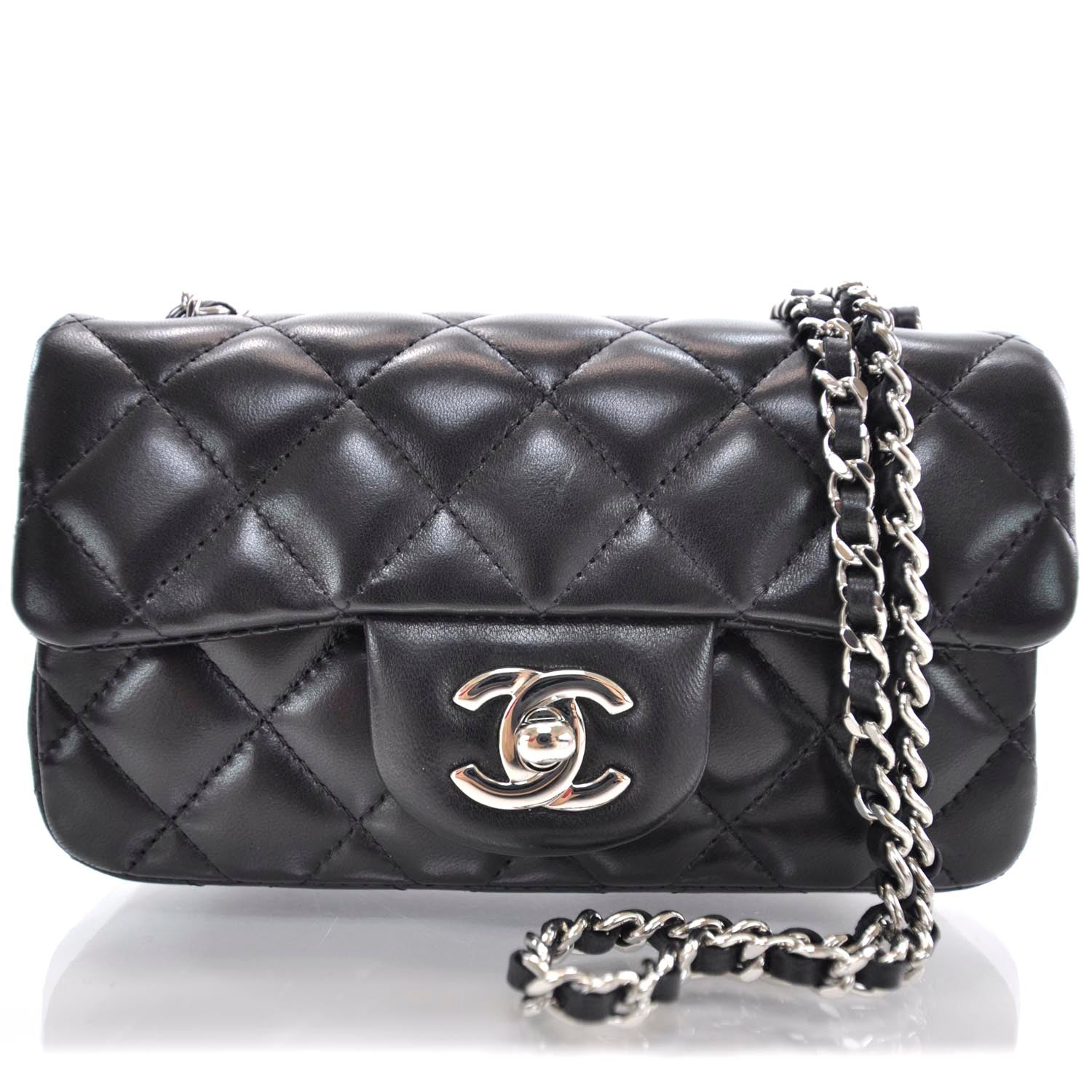 Chanel Lambskin Quilted Extra Mini Flap Black 1 of 11