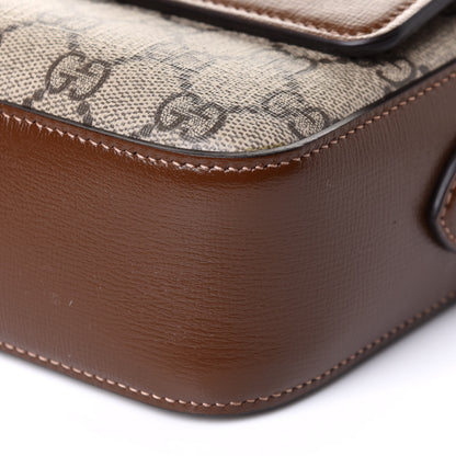 Gucci GG Supreme Monogram Small Horsebit 1955 Shoulder Bag Beige Brown Sugar 11 of 11