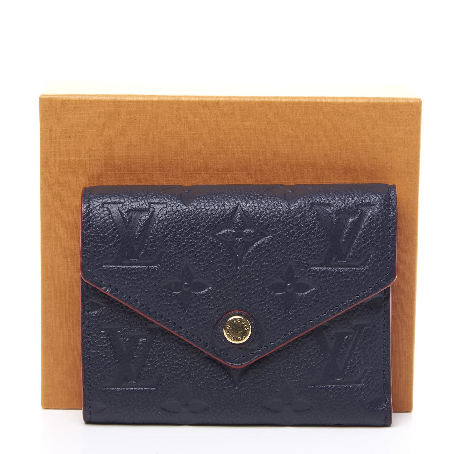 Empreinte Victorine Wallet Marine Rouge
