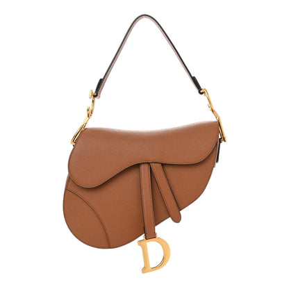 Christian Dior Grained Calfskin Saddle Bag Camello 1 of 8