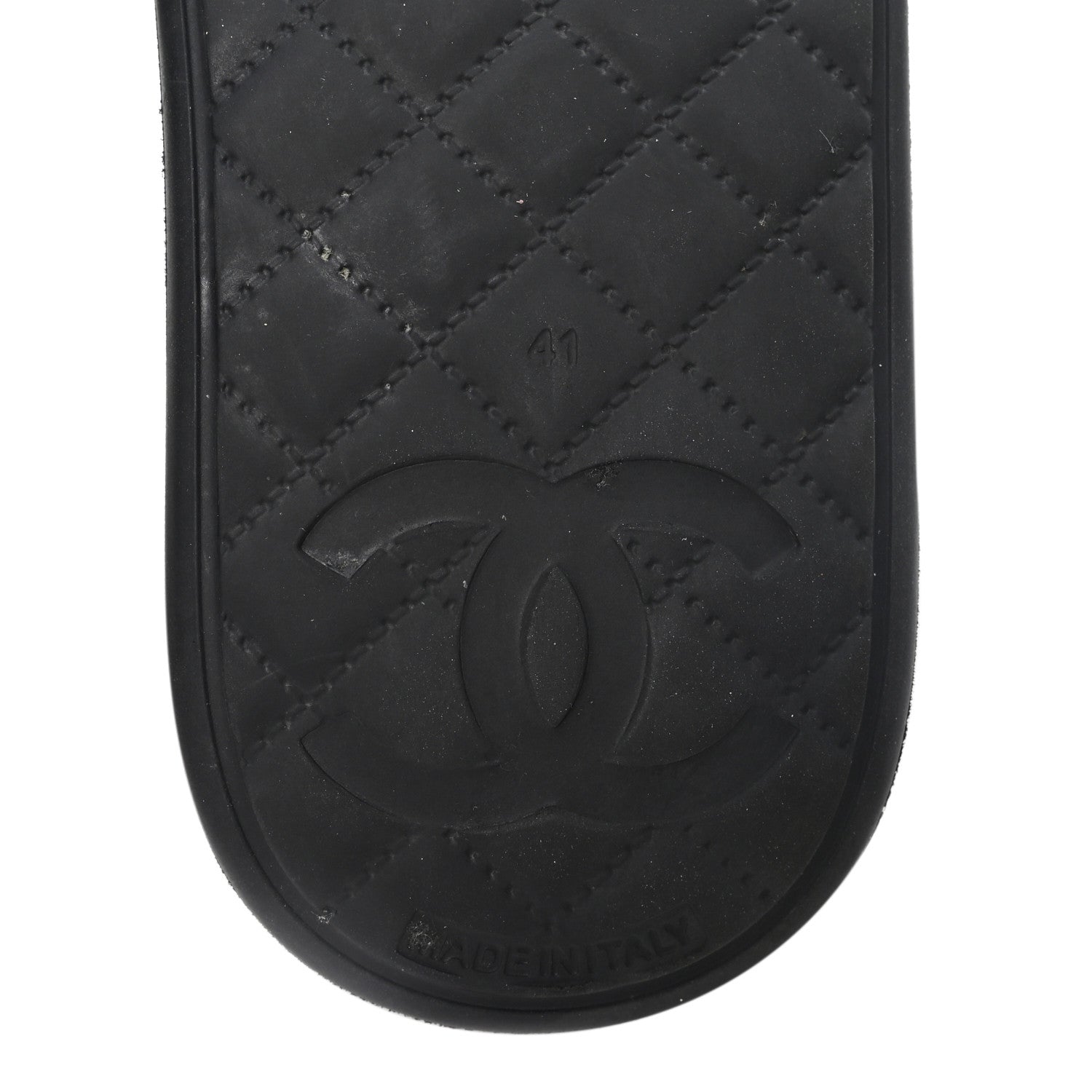 Chanel Thermoplastic PVC Camellia Mule Sandals 41 Black 7 of 9