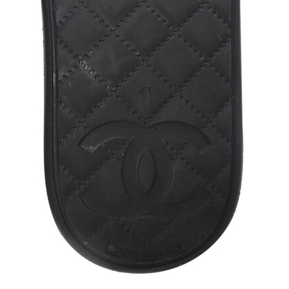 Chanel Thermoplastic PVC Camellia Mule Sandals 41 Black 7 of 9