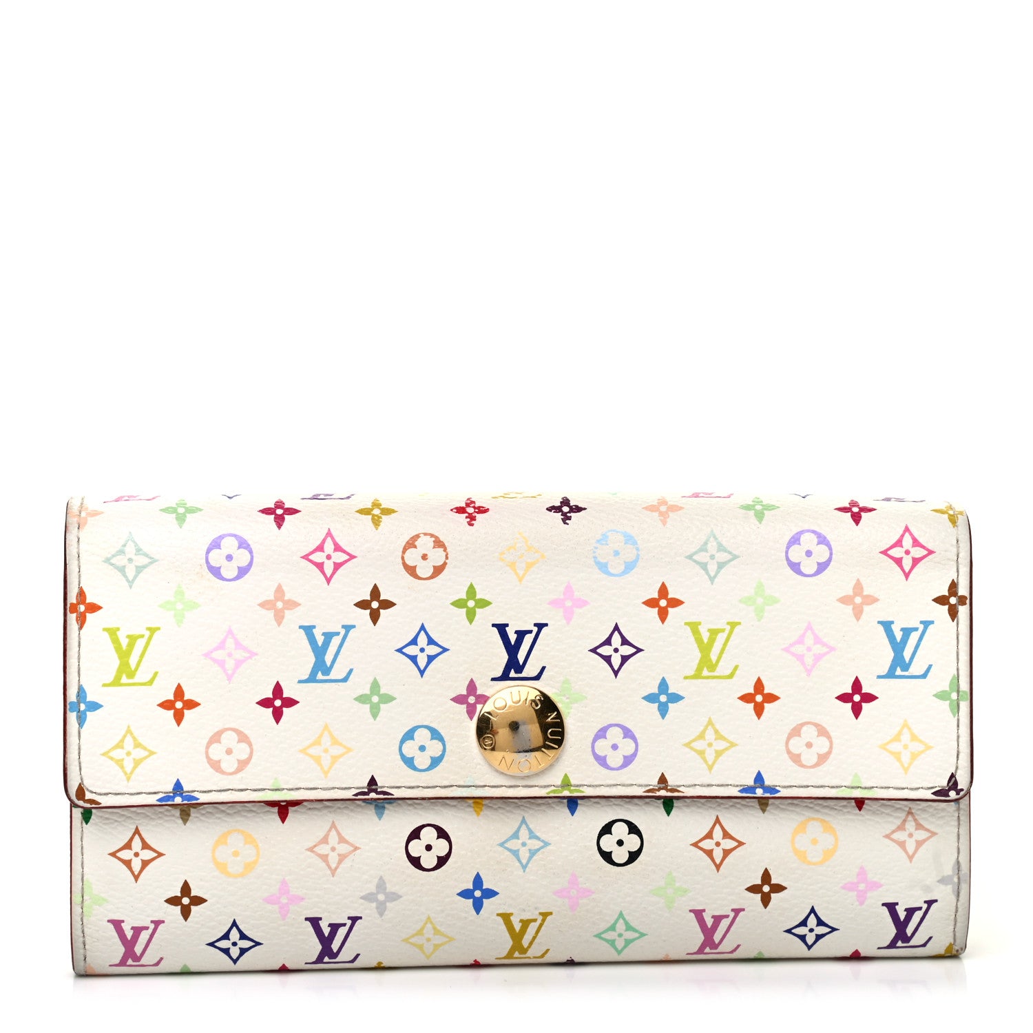 Louis Vuitton Monogram Multicolor Sarah Wallet White 1 of 10