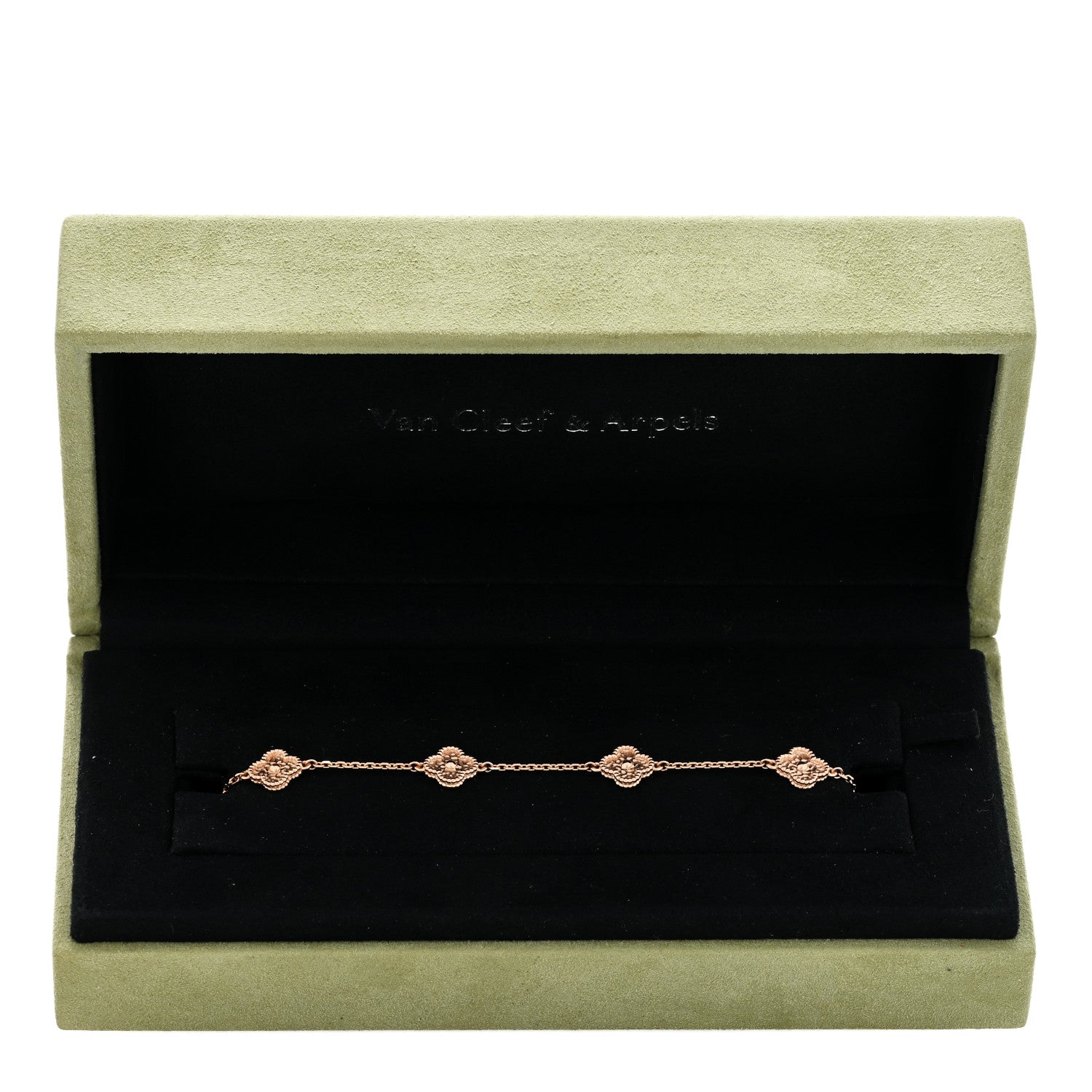 Van Cleef & Arpels 18K Rose Gold 6 Motifs Sweet Alhambra Bracelet 5 of 5