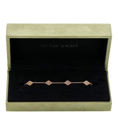 Van Cleef & Arpels 18K Rose Gold 6 Motifs Sweet Alhambra Bracelet 5 of 5