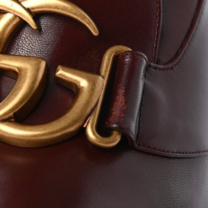 Gucci Malaga Kid GG Victoire 95mm Ankle Boots 39 Vintage Bordeaux 8 of 9