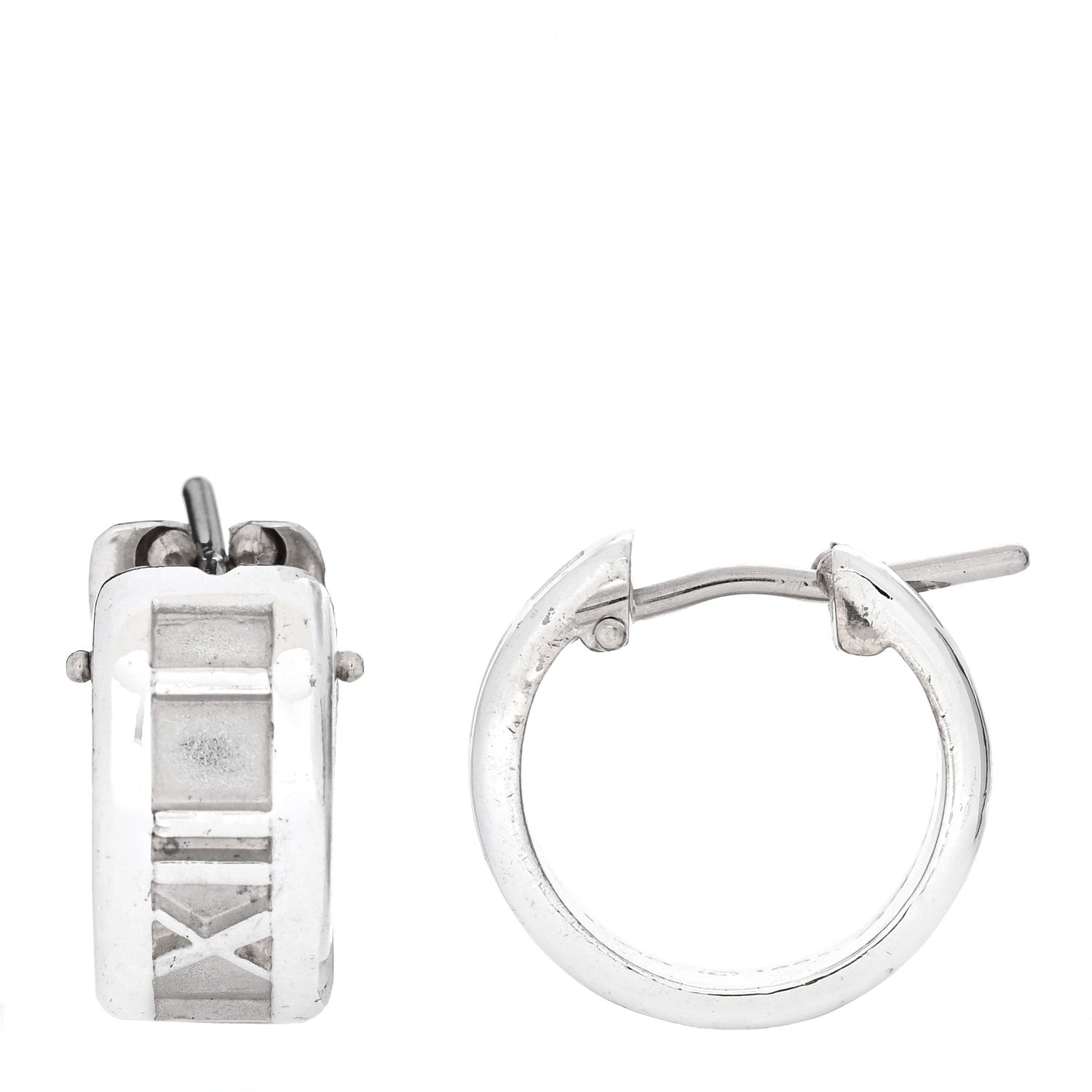 Tiffany Sterling Silver Small Atlas Hoop Earrings 1 of 6