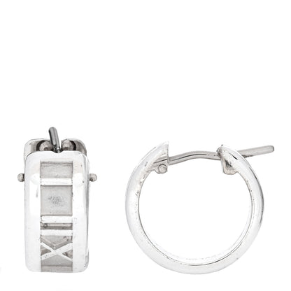 Tiffany Sterling Silver Small Atlas Hoop Earrings 1 of 6