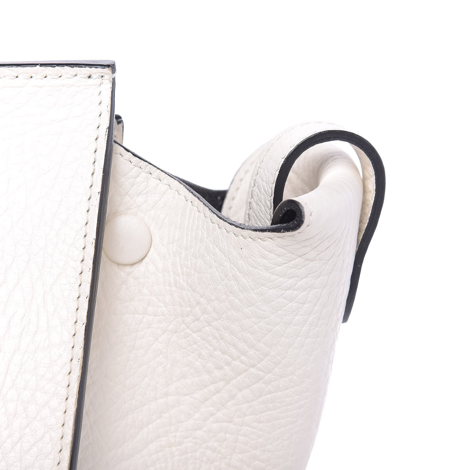 Celine Elephant Calfskin Bi-Color Medium Tie Knot Tote White Black 6 of 14