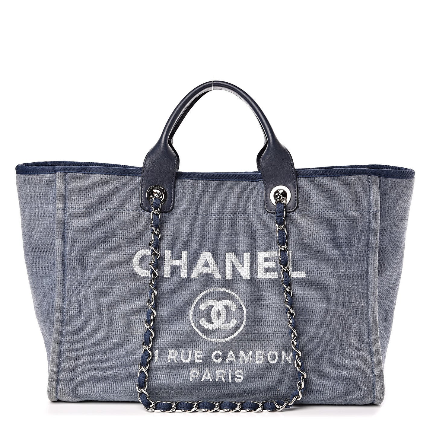 Canvas Deauville Large Tote Denim Blue