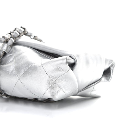Chanel Metallic Calfskin Quilted Baluchon Silver 11 of 12