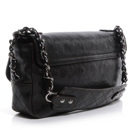 Chanel Glazed Caviar Small Pocket In The City Shoulder Bag Brown 3 of 7