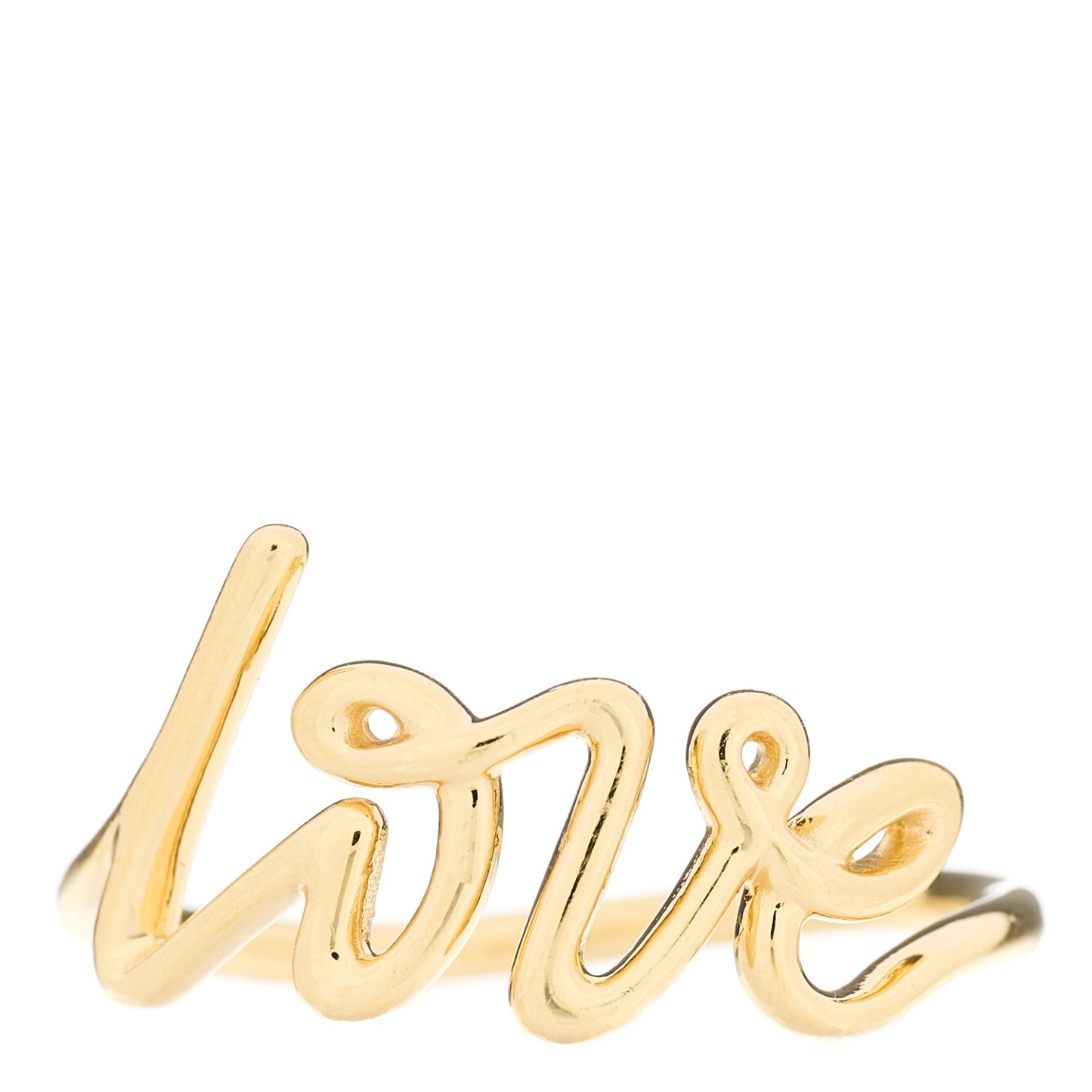 18K Yellow Gold Paloma's Graffiti Love Ring 56 7.75