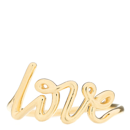 Tiffany 18K Yellow Gold Paloma's Graffiti Love Ring 56 7.75 1 of 5