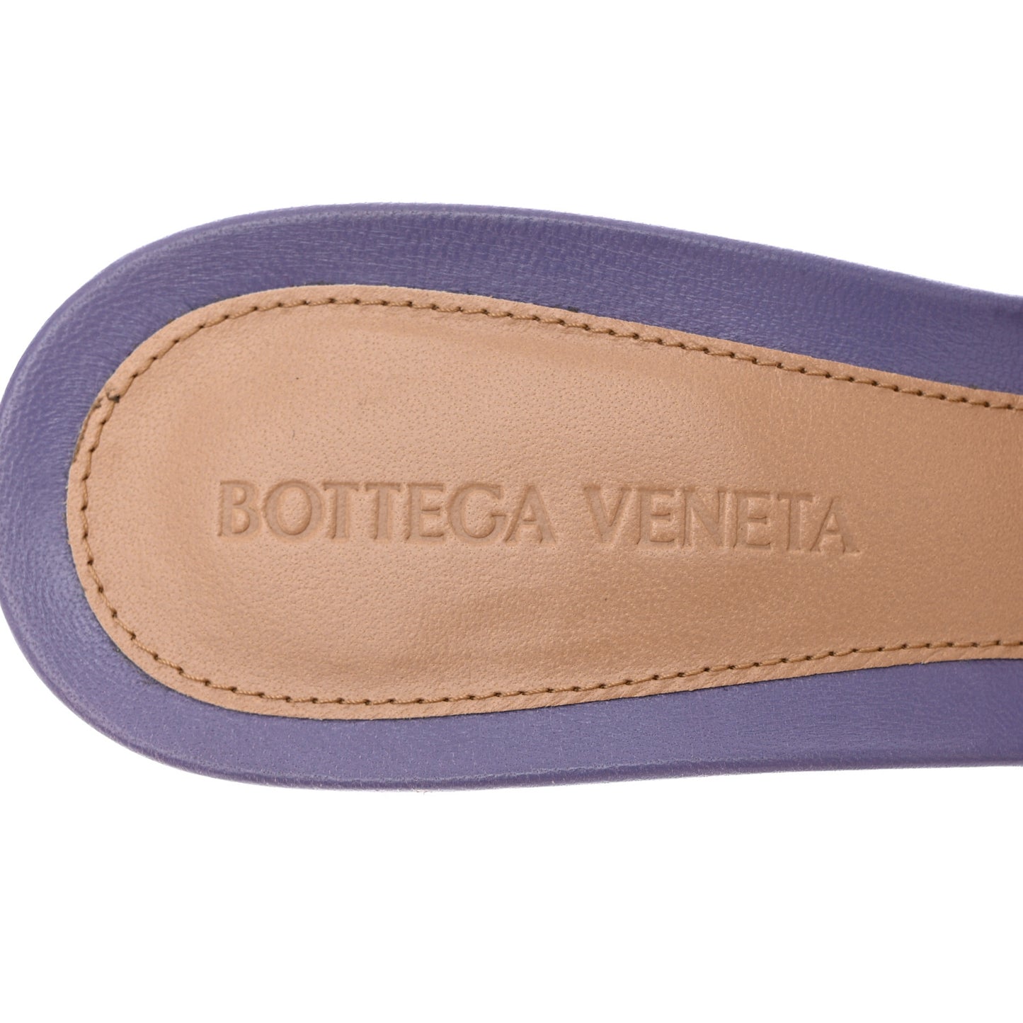 Lambskin Stretch Mule Sandals 37.5 Lavender