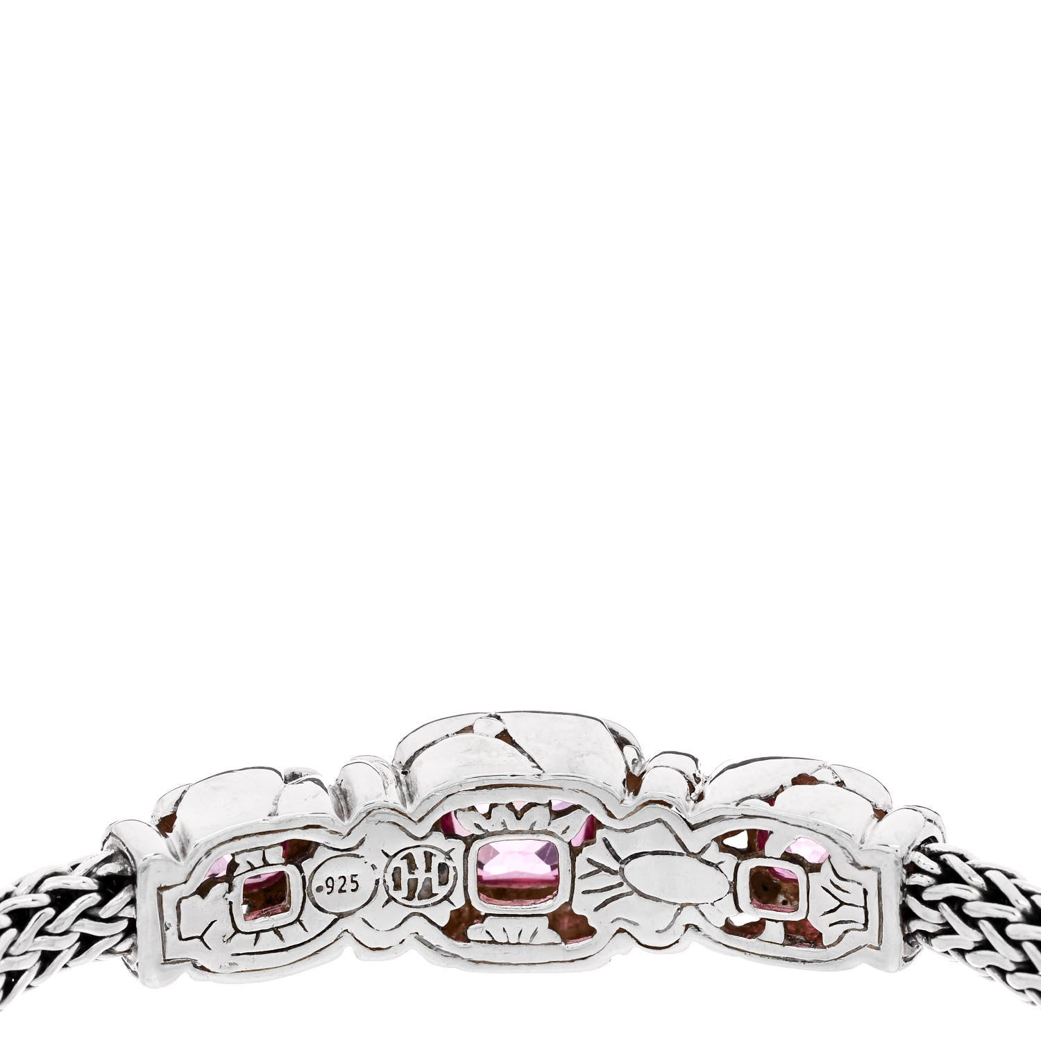 John Hardy Sterling Silver Pink Topaz Batu Kali Bracelet 3 of 4