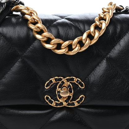 Chanel Goatskin Quilted Medium Chanel 19 Flap Black 10 of 10
