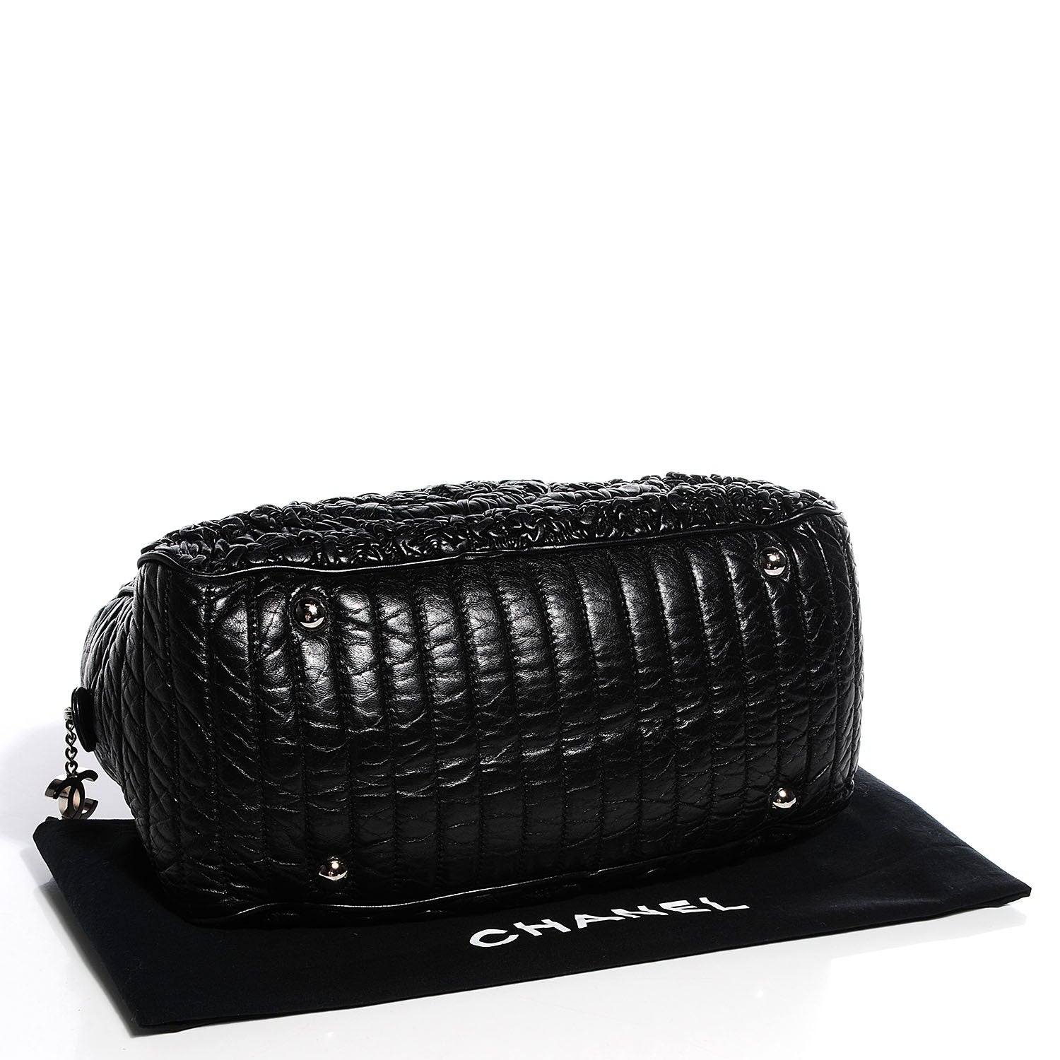 Chanel Lambskin Astrakhan Bowler Black 4 of 7