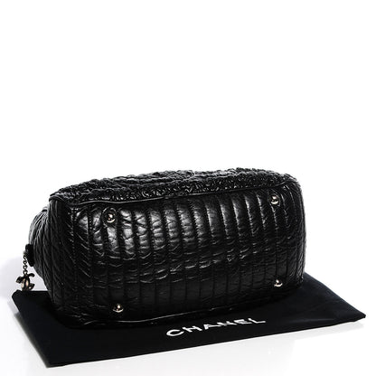 Chanel Lambskin Astrakhan Bowler Black 4 of 7