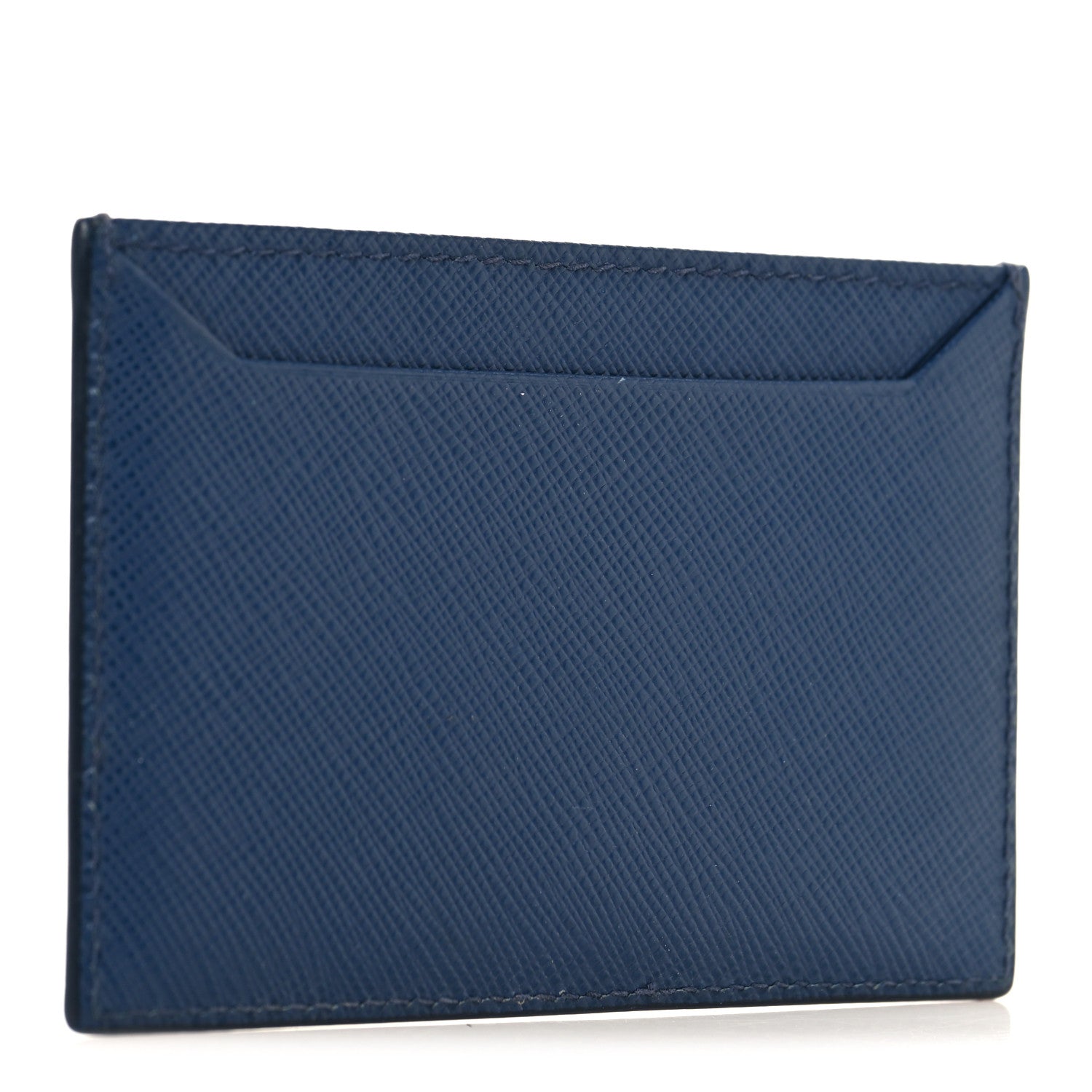 Prada Saffiano Card Case Bleuette 3 of 6