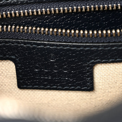 Gucci GG Supreme Monogram Textured Dollar Calfskin Web Studded Mini Ophidia Flap Shoulder Bag Beige Blue 6 of 11