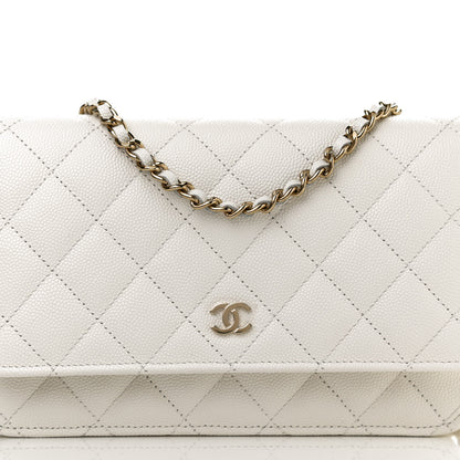 Chanel Caviar Quilted Wallet On Chain WOC White 8 of 11