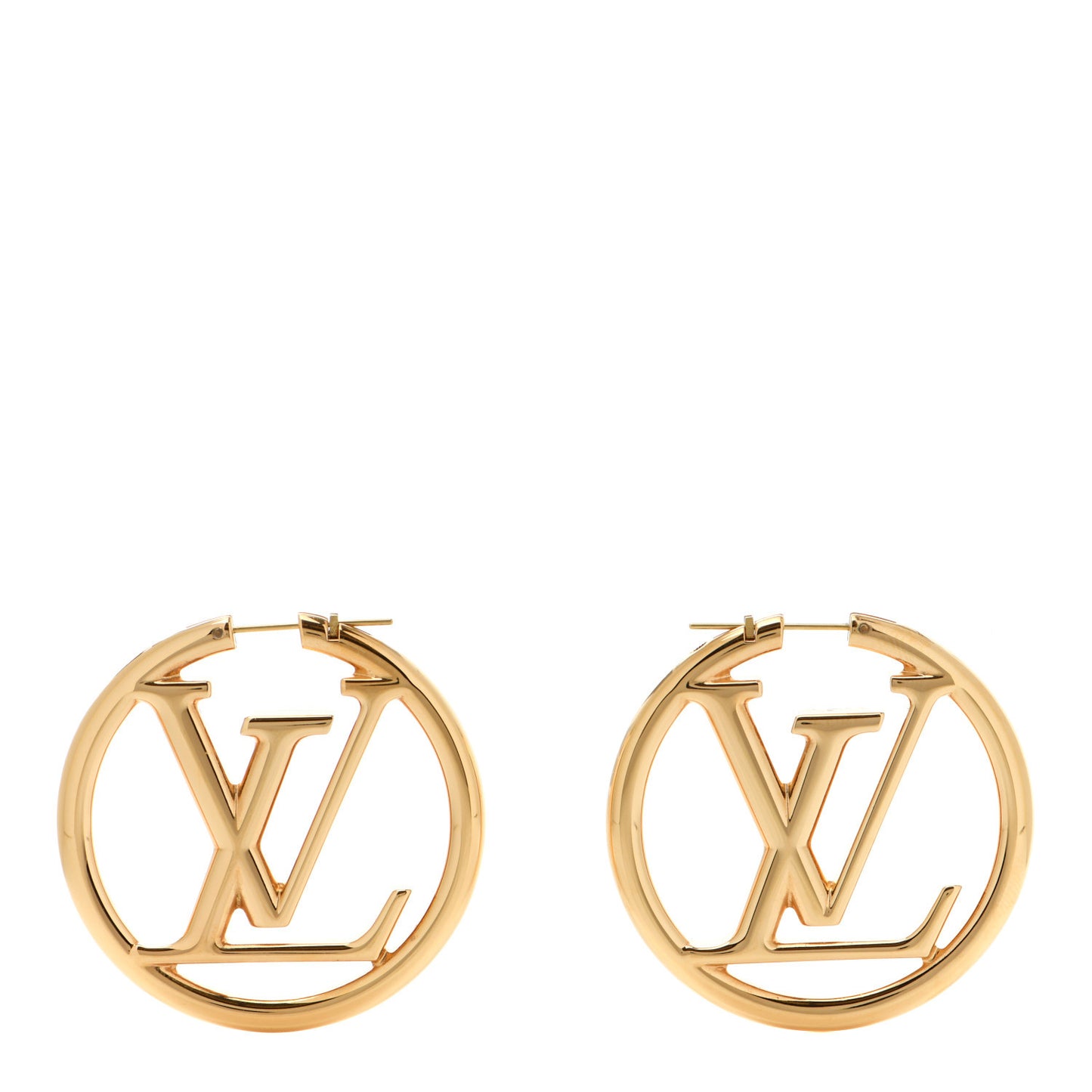 Metal Louise Hoop Earrings Gold