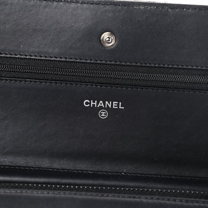 Chanel Patent Quilted Brilliant Wallet On Chain WOC Black 6 of 16