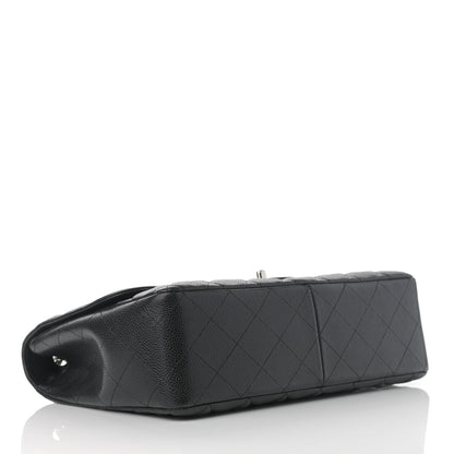 Chanel Caviar Quilted Jumbo Single Flap Black 4 of 12