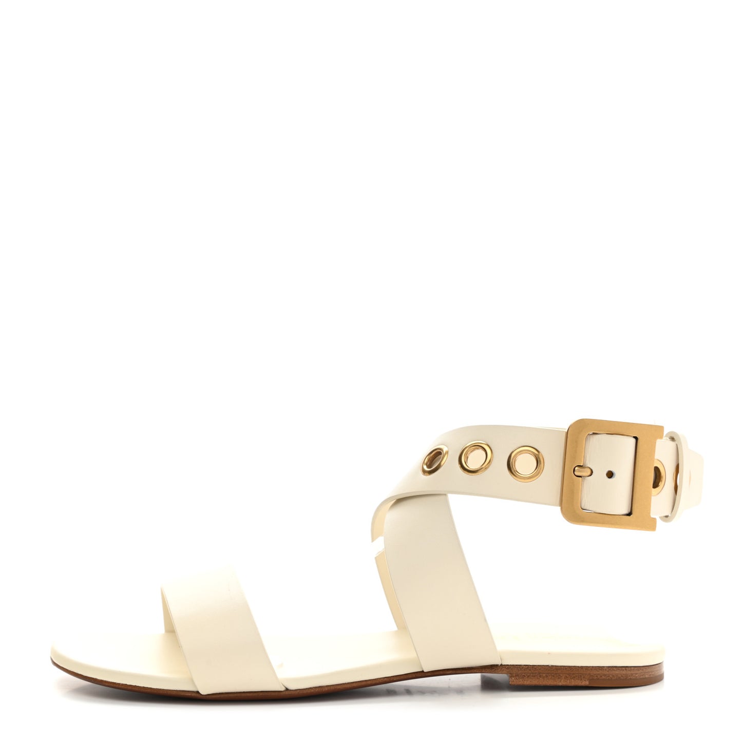 Calfskin D-Dior Sandals 38.5 White